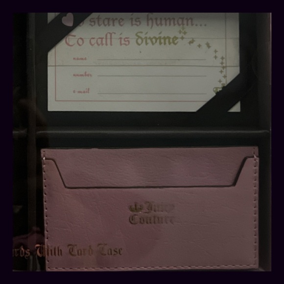 Juicy Couture Calling Cards With Pink Card Case - Picture 6 of 10